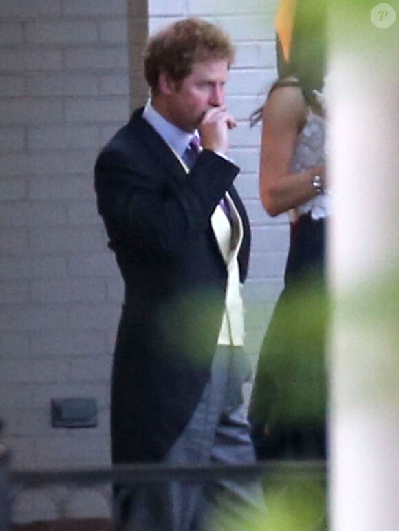Le prince Harry lors du mariage de son grand ami Guy Pelly à Memphis, aux Etats-Unis, le 3 mai 2014
