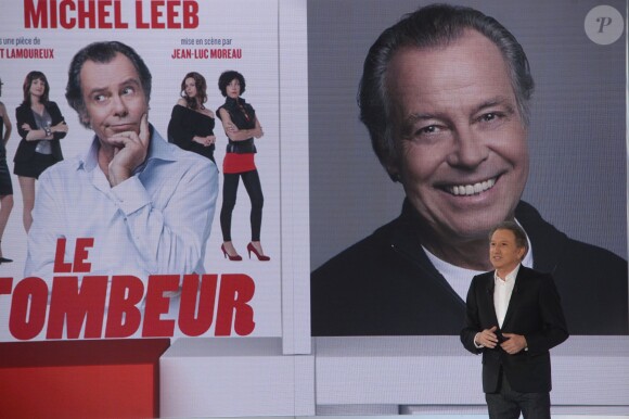 Michel Drucker - Enregistrement de l'émission Vivement Dimanche à Paris, le 7 janvier 2015. L'émission sera diffusée le 11 janvier 2015.