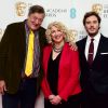 Stephen Fry, Anne Morrison et Sam Claflin lors des nominations aux BAFTA Film Awards à Londres le 9 janvier 2015.