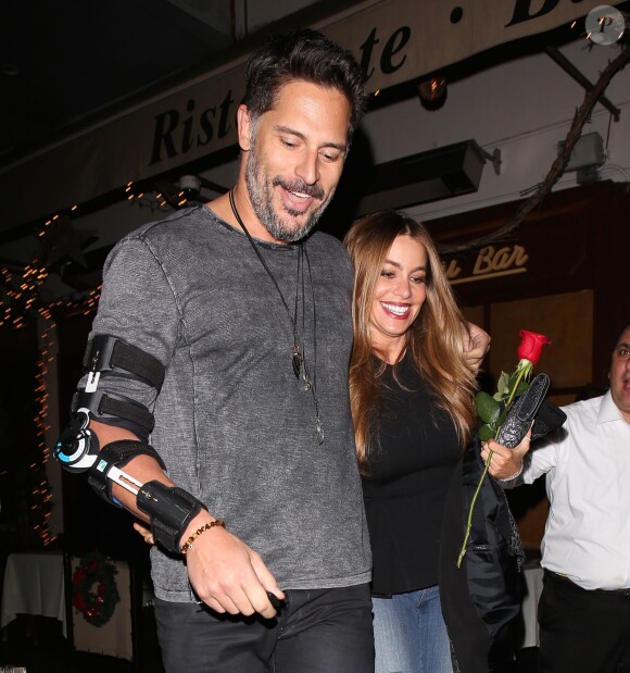 Sofia Vergara et son chéri Joe Manganiello vont manger chez Il Pastaio Italian à Beverly Hills, Los Angeles, le 8 janvier 2015