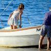 Exclusif - Geri Halliwell et son fiancé Christian Horner en vacances à Sainte-Lucie, le 28 décembre 2014.