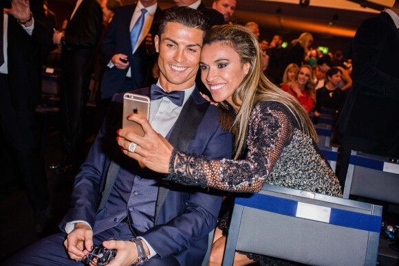 Cristiano Ronaldo et Marta Vieira da Silva - Gala FIFA Ballon d'Or 2014 à Zurich, le 12 janvier 2015.