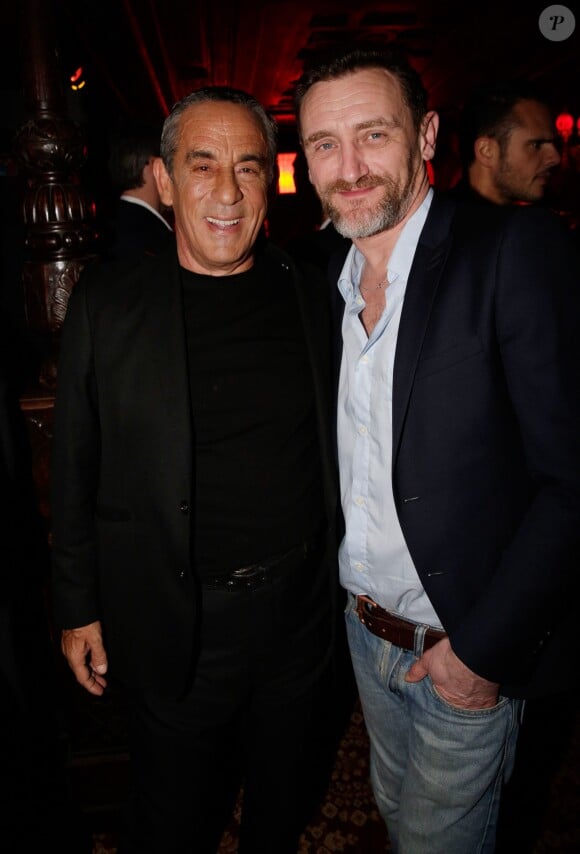 Thierry Ardisson et Jean-Paul Rouve à la soirée du film Les Souvenirs à la boîte de nuit Le Raspoutine à Paris. Le 12 janvier 2015.