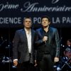 Julien Clerc et Patrick Bruel - 40e anniversaire du Conseil Pasteur-Weizmann à l'Opéra Garnier à Paris le 12 janvier 2015.