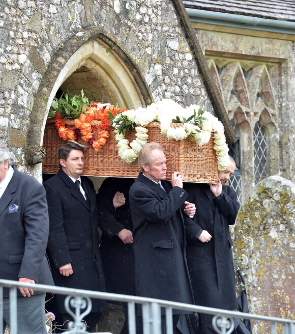 Obsèques de Mark Shand, frère de la duchesse Camilla Parker Bowles, à Stourpaine le 1er mai 2014 dans le Dorset