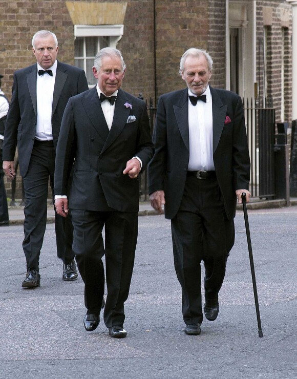 Le prince Charles avec Mark Shand, frère de Camilla Parker Bowles, en juin 2013 au palais Saint James lors d'un dîner en faveur de l'environnement.