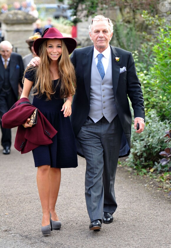 Mark Shand, frère de la duchesse Camilla Parker Bowles, en septembre 2011 avec sa fille Ayesha lors d'un mariage