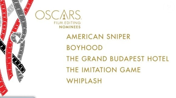 Les nommés à l'Oscar du meilleur montage.