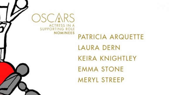 Les nommés à l'Oscar de la meilleure actrice dans un second rôle.