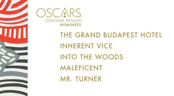 Les nommés à l'Oscar des meilleurs costumes.