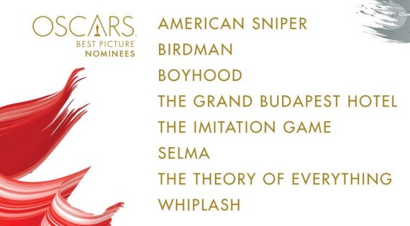 Les nommés à l'Oscar du meilleur film.