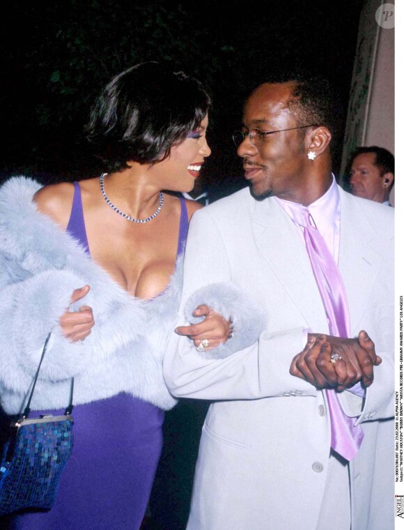 Whitney Houston et Bobby Brown à la soirée Arista Records Pre Grammy Awards Party le 23 février 2000