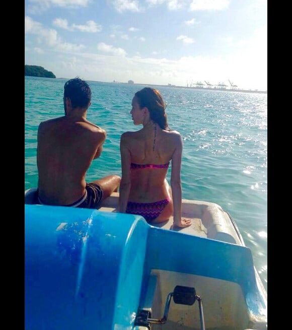 Vanessa Lawrens et Julien Guirado : Vacances en amoureux à Punta Cana, en janvier 2015