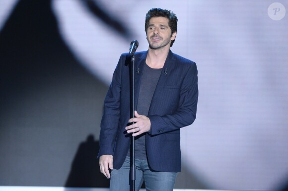 Patrick Fiori lors de l'Enregistrement de l'émission "Vivement Dimanche" diffusée le 11 mai 2014 
