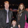 Mika Häkkinen (ancien pilote de Formule 1), sa compagne Marketa Remesova et leur fille Ella - La Princesse Stéphanie de Monaco et ses filles Camille Gotlieb et Pauline Ducruet ont assisté à la 4ème représentation du 39e Festival International du Cirque de Monte-Carlo au chapiteau de Fontvieille à Monaco, le 18 janvier 2015.
