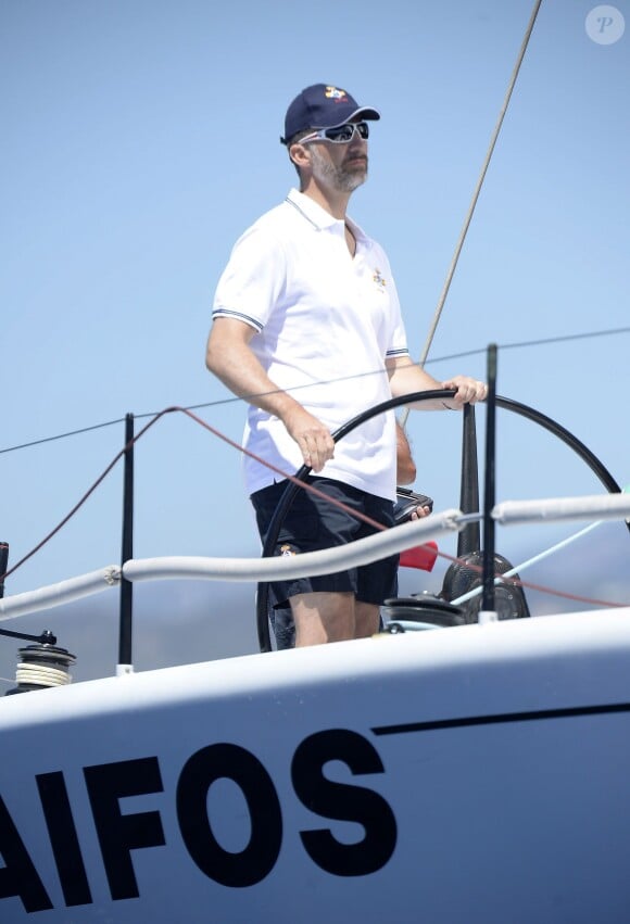 Felipe d'Espagne lors de la Coupe du roi le 31 juillet 2013 à Majorque
