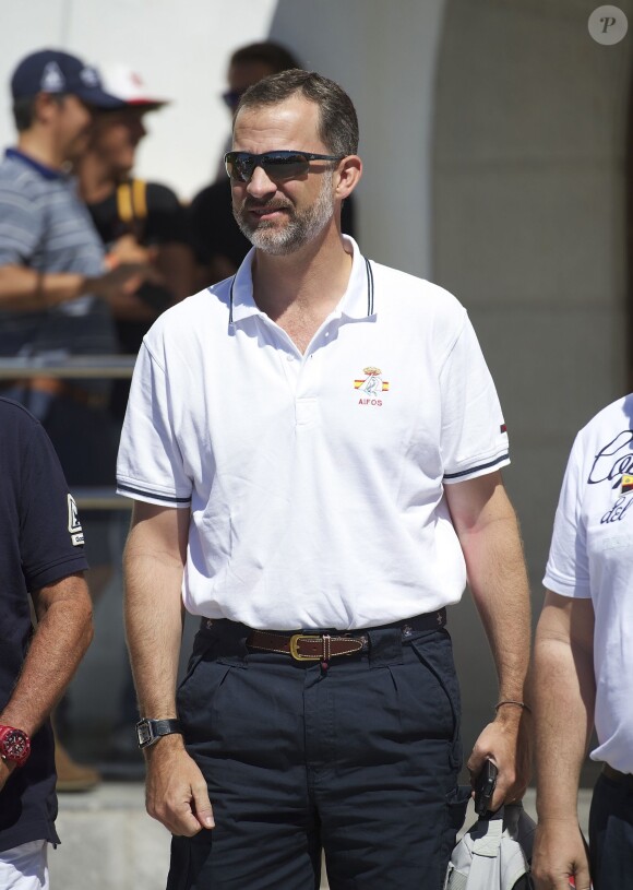 Felipe d'Espagne lors de la Coupe du roi le 1er août 2013 à Majorque