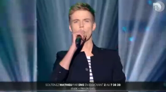 Mathieu dans Nouvelle Star sur D8, le jeudi 22 janvier 2015.