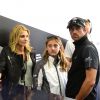 Patrick Dempsey avec sa femme Jillian et leur fille Tallulah en juin 2014 lors des 24 Heures du Mans