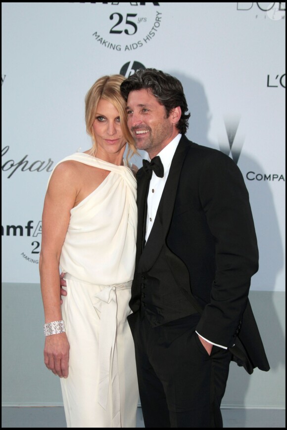 Patrick Dempsey et son épouse Jillian au dîner de l'amfAR au Festival de Cannes en mai 2011. Le couple a annoncé en janvier 2015 son divorce, après 15 ans de mariage.