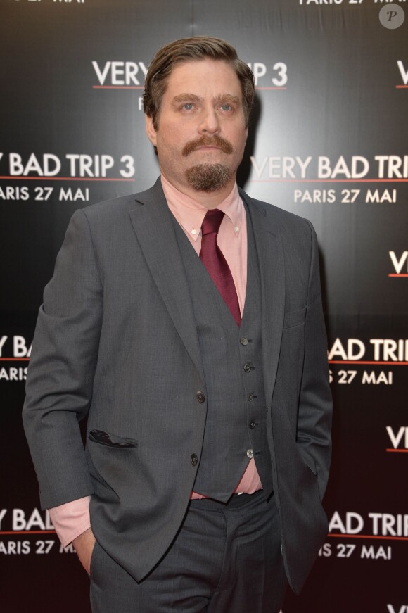 Zach Galifianakis - Avant-Première du Film "Very Bad Trip 3" à l' UGC Normandie Champs-Elysées à Paris le 27 mai 2013.