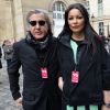 Ilie Nastase et sa femme Brigitte - People au défilé de mode hommes Y-3 collection prêt-à-porter Automne Hiver 2015/2016 au Couvent des Cordeliers à Paris, le 25 janvier 2015