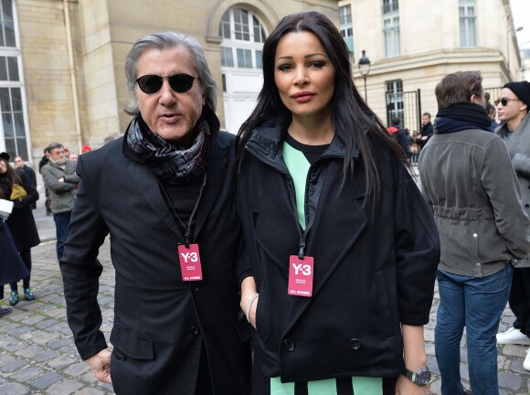 Ilie Nastase et sa femme Brigitte - People au défilé de mode hommes Y-3 collection prêt-à-porter Automne Hiver 2015/2016 au Couvent des Cordeliers à Paris, le 25 janvier 2015