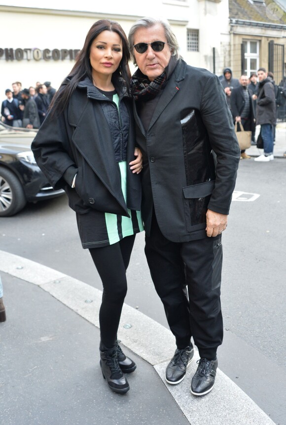 Ilie Nastase et sa femme Brigitte - People au défilé de mode hommes Y-3 collection prêt-à-porter Automne Hiver 2015/2016 au Couvent des Cordeliers à Paris, le 25 janvier 2015