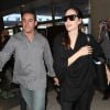 Angelina Jolie arrivant à l'aéroport de LAX pour prendre l'avion à Los Angeles, le 23 janvier 2015
