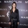 Marie-Ange Casta assiste au dîner de présentation d'Emilio Pucci Eyewear par Marcolin à l'ambassade d'Italie. Paris, le 26 janvier 2015.