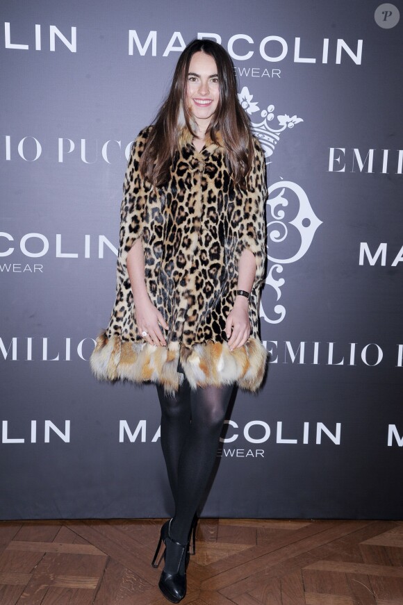 Mathilde Mélusine Ruspoli assiste au dîner de présentation d'Emilio Pucci Eyewear par Marcolin à l'ambassade d'Italie. Paris, le 26 janvier 2015.