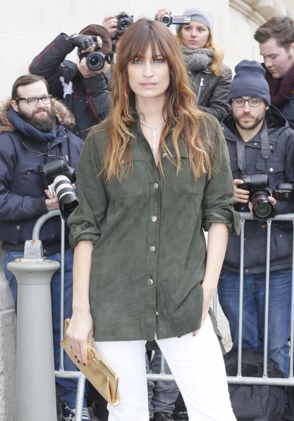 Caroline de Maigret - Arrivées au 2ème défilé de mode "Chanel", collection Haute Couture printemps-été 2015/2016, au Grand Palais à Paris. Le 27 janvier 2015