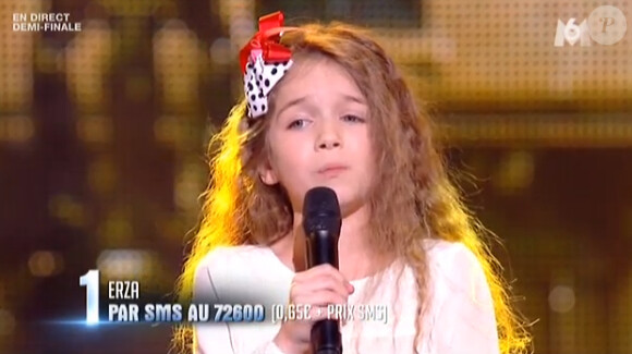 La jeune Erza - Demi-finale de "La France a un incroyable talent 2015" sur M6. Le 20 janvier 2015.