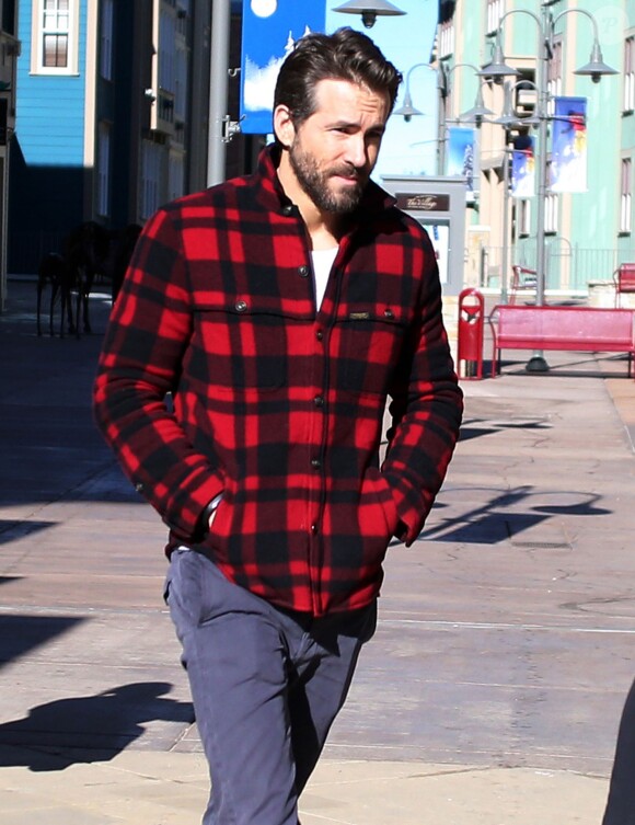 Ryan Reynolds dans les rues de Park City lors du Festival du Film de Sundance dans l'Utah, le 25 janvier 2015.