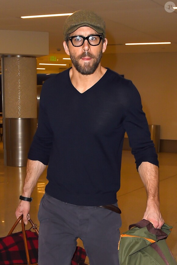 Ryan Reynolds arrive au LAX airport, Los Angeles, le 25 janvier 2015.