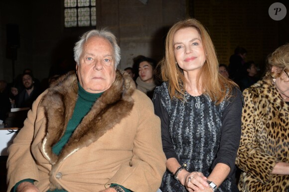 Massimo Gargia et Cyrielle Claire - People au défilé de mode "Franck Sorbier", collection Haute Couture printemps-été 2015, à Paris, le 28 janvier 2015 