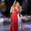 Mariah Carey chante à la cérémonie de Noël au "Rockefeller Center" à New York, le 3 décembre 2014  
