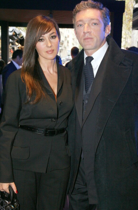 Monica Bellucci et Vincent Cassel à Paris en octobre 2008.