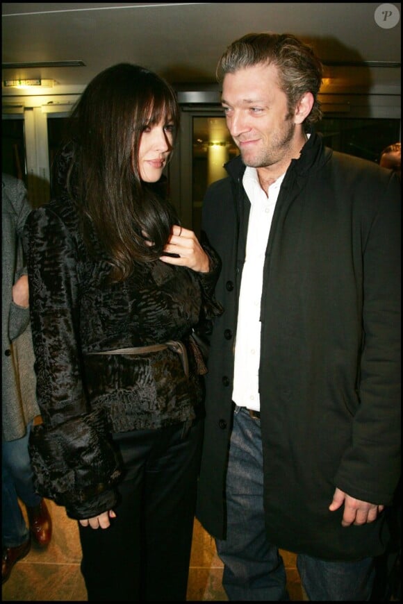 Monica Bellucci et Vincent Cassel à Paris en février 2007.