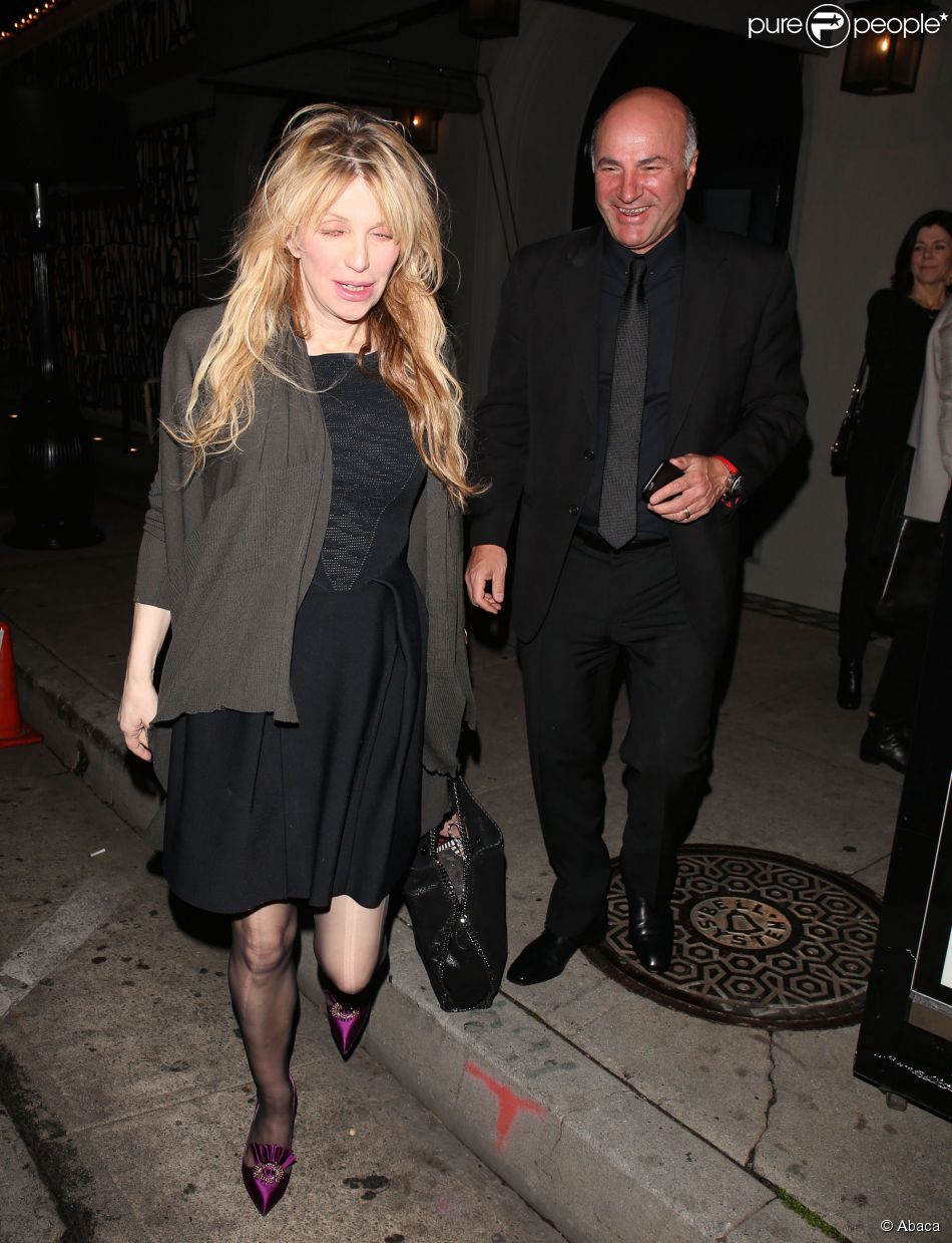 Courtney Love et Kevin O&#039;Leary quittant un restaurant de Los Angeles, le 27 janvier 2015.
