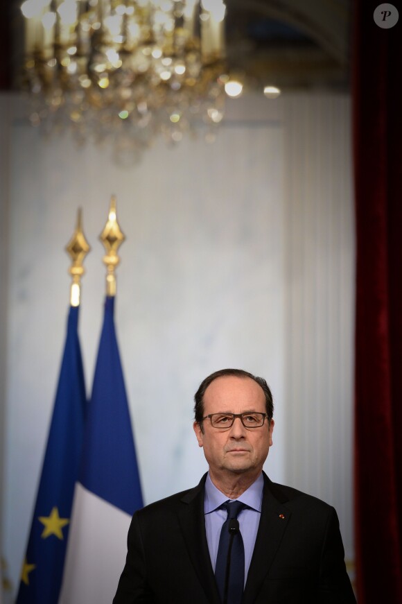 François Hollande lors d'une conférence de presse à l'Elysée à Paris, le 4 décembre 2014