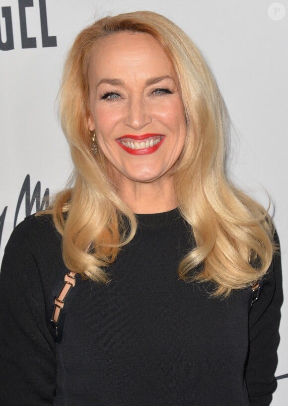 Jerry Hall - Photocall lors de la présentation de la nouvelle étoile de la galaxie "Angel" de Thierry Mugler avec sa nouvelle égérie Georgia May Jagger à la Coupole du Printemps Haussmann à Paris, le 30 janvier 2015.