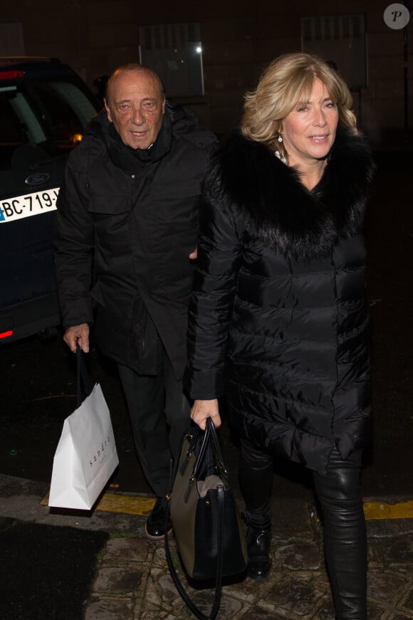 Jacques Séguéla et sa femme Sophie, à la fête d'anniversaire organisée à l'occasion des 60 ans de Nicolas Sarkozy à son domicile à Paris, le 30 janvier 2015.