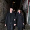 Jean-Claude Darmon et sa compagne Hoda Roche, à la fête d'anniversaire organisée à l'occasion des 60 ans de Nicolas Sarkozy à son domicile à Paris, le 30 janvier 2015.