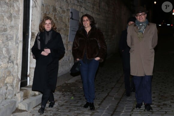 Nathalie Kosciusko-Morizet et Camille Pascal, à la fête d'anniversaire organisée à l'occasion des 60 ans de Nicolas Sarkozy à son domicile à Paris, le 30 janvier 2015.