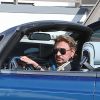 Exclusif - Johnny Hallyday emmène sa fille déjeuner en Rolls-Royce décapotable bleue dans un restaurant à Pacific Palisades, le 31 janvier 2015.