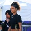 Rihanna lors de son arrivée au Super Bowl qui opposait les New England Patriots aux Seahawks de Seattle le 1er février 2015 au Phoenix Stadium de Glendale