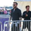 David Beckham lors de son arrivée au Super Bowl qui opposait les New England Patriots aux Seahawks de Seattle le 1er février 2015 au Phoenix Stadium de Glendale