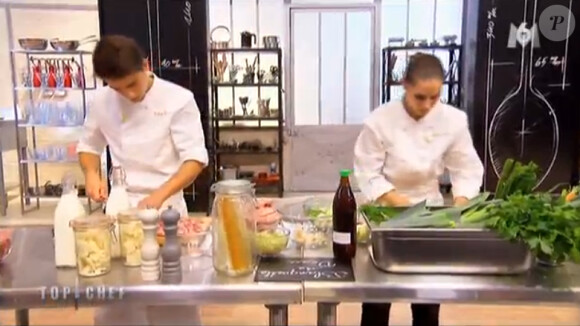 Vanessa et Jean-Baptiste dans Top Chef 2015 sur M6, le lundi 2 février 2015.