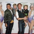  Neil Patrick Harris, son compagnon David Burtka, leur fils Gideon et leur fille Harper venues voir le spectacle Totem du Cirque du Soleil sous le Grand Chapiteau au Santa Monica Pier, a Santa Monica, le 21 janvier 2014. 
